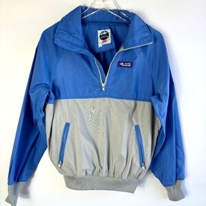 vintage women's waterproof jacket M y2k color block blue USA White Mountain ski